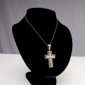 silver cz pave cross charm pendant jewelry